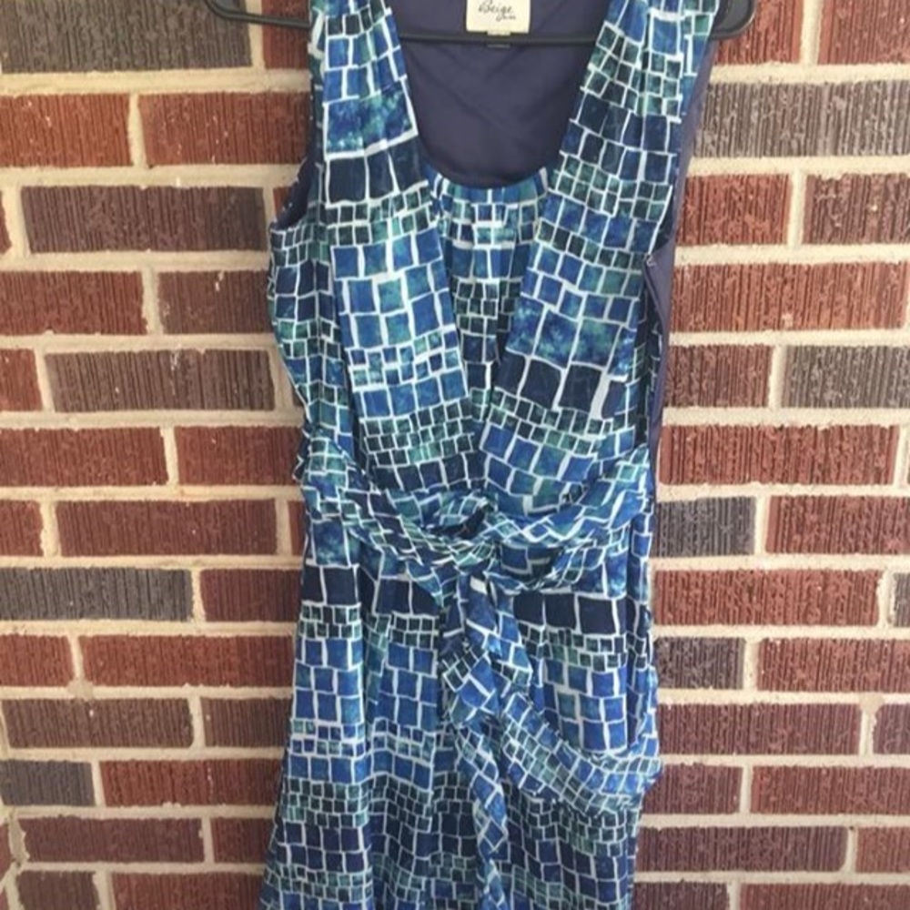 Multicolored blue dress